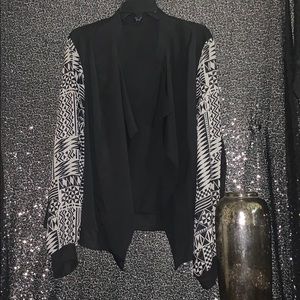 Plus Size Open Front Jacket